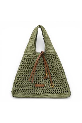 Borsa Gianni Chiarini in paglia crochet colore verde pistacchio. GIANNI CHIARINI | 11953-TAIGA